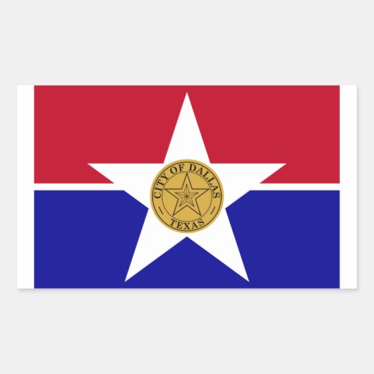 VIR Dallas Flag Rechthoekige Sticker (Voorkant)