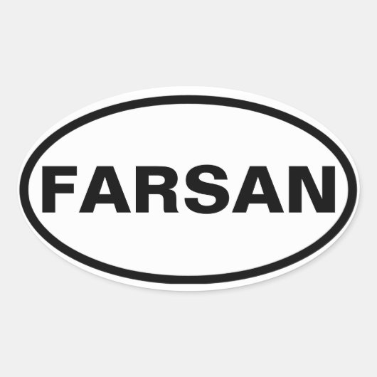 VIR Farsan Ovale Sticker (Voorkant)