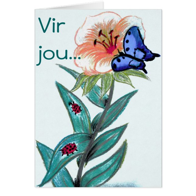 Vir jou - Afrikaanse Groetekaartjie (Voorkant)