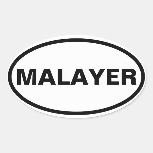 VIR Malayer Ovale Sticker (Voorkant)