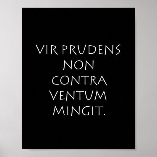 Vir prudens non contra ventum mingit poster (Voorkant)