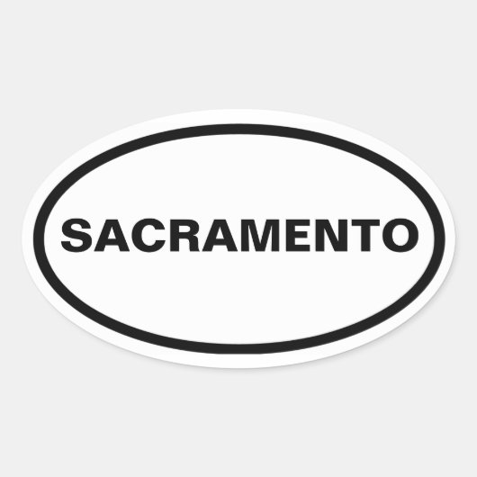 VIR Sacramento Ovale Sticker (Voorkant)