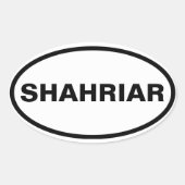 VIR Shahriar Ovale Sticker (Voorkant)