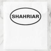 VIR Shahriar Ovale Sticker (Tas)