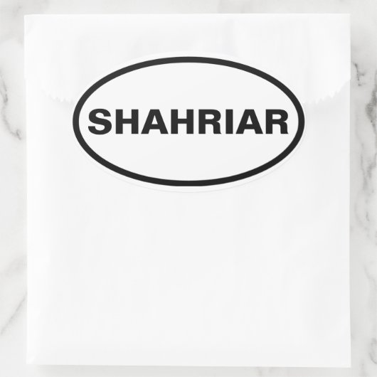 VIR Shahriar Ovale Sticker (Tas)