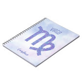  viraal astrologisch gebaar Aangepast Paars Notitieboek (Linkerzijde)