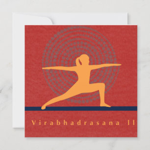 Virabhadrasana II Kunstkaart Feestdagenkaart