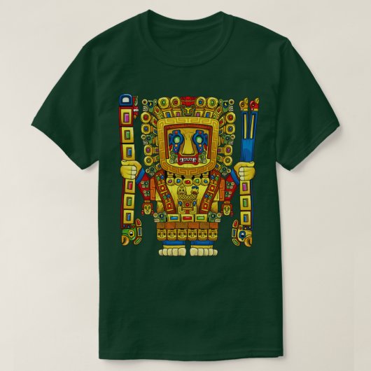 Viracocha Inca God Mythology Ancient Mayan Andes W T-shirt (Design voorkant)