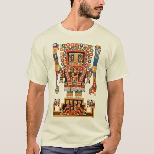 Viracocha van de Sun Gate T-shirt (Voorkant)
