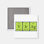 Virág periodieke tabelnaam magnet (Voorkant / Achterkant)
