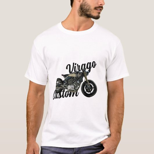 Virago Custom Bike Design T-shirt (Voorkant)