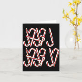 Viral 67 Candy Canes Tally Marks Xmas Holiday Teac Kaart (Gele Bloem)