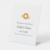 Viral Baby Shower Sign Hack Reclamebord Met Voetstuk (Voorkant)