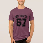 Viral Six Seven (67) Meme  Tri-Blend Shirt (Voorkant)