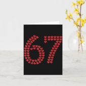 Viral Six Seven Love 67 Hearts Valentine's Day Cli Kaart (Gele Bloem)