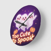 Viral Spooky Cute Ghosts 👻 Halloween Design Ronde Klok (Hoek)