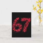 Virale 67 met de hand getekende harten Valentijnsd Kaart (Gele Bloem)