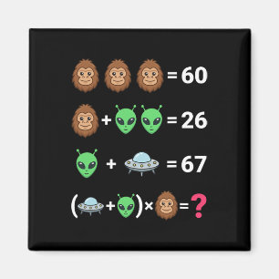 Virale 6 7 Meme Bigfoot Alien Ufo Algebra Vergelij Magneet