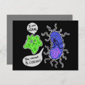 Virale microben briefkaart (Voorkant / Achterkant)