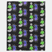 Virale microben fleece deken (Voorkant)