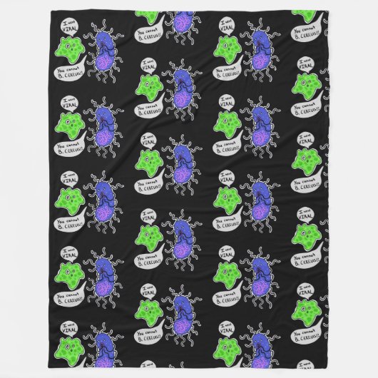 Virale microben fleece deken (Voorkant)