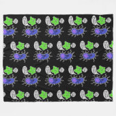 Virale microben fleece deken (Voorkant (Horizontaal))