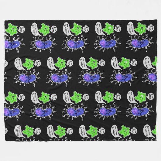 Virale microben fleece deken (Voorkant (Horizontaal))