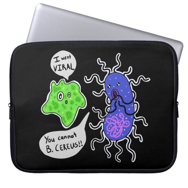 Virale microben laptop sleeve (Voorkant)