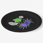 Virale microben papieren bordje (Gekanteld)