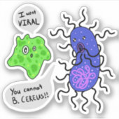 Virale microben sticker (Voorkant)