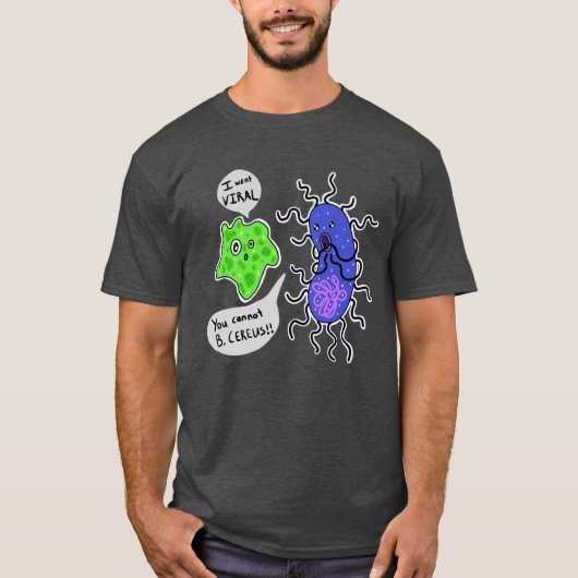 Virale microben t-shirt (Voorkant)