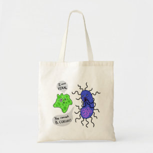 Virale microben tote bag