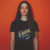 Virale Neon Glitch 404 T-shirt