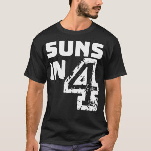 Virale zonsondergang in vier baskallen t-shirt