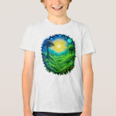 virescente elektrische puls Tri-Blend shirt (Voorkant)