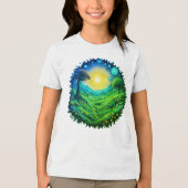 virescente elektrische puls Tri-Blend shirt (Voorkant)