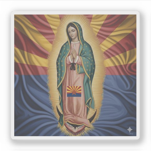 Virgen de Guadalupe - Arizona Sticker (Voorkant)