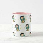 Virgen de Guadalupe Cartoon Koffie Mok (Midden)