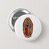 VIRGEN DE GUADALUPE COLECTION RONDE BUTTON 5,7 CM (Voorkant /achterkant)