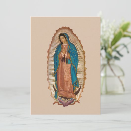 Virgen de Guadalupe Feestdagenkaart (Staand voorkant)