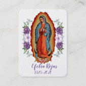 Virgen De Guadalupe Funeral Memorial Card Visitekaartje (Voorkant)