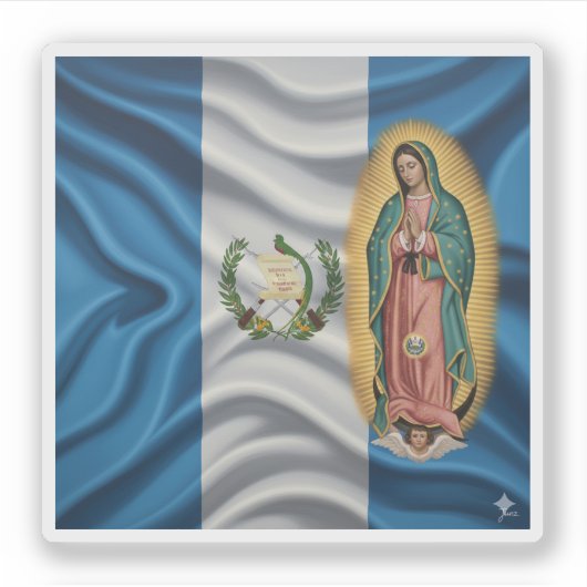 Virgen de Guadalupe - Guatemala Sticker (Voorkant)