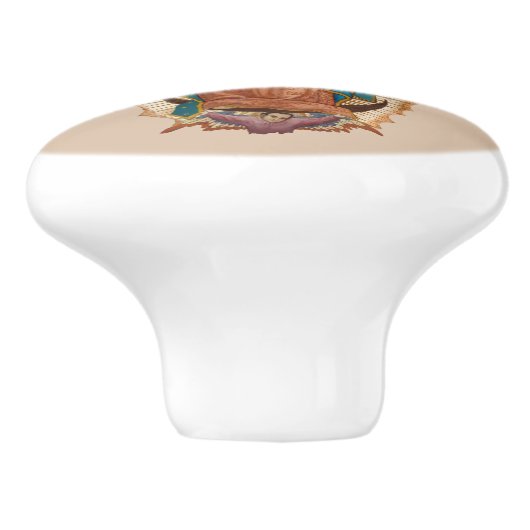 Virgen de Guadalupe Keramische Knop (Zijkant)