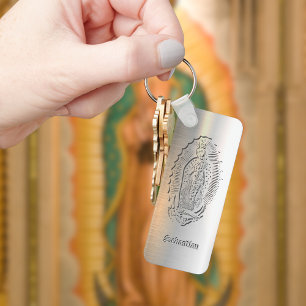 Virgen de Guadalupe Moeder Maria Katholiek Zilver Sleutelhanger