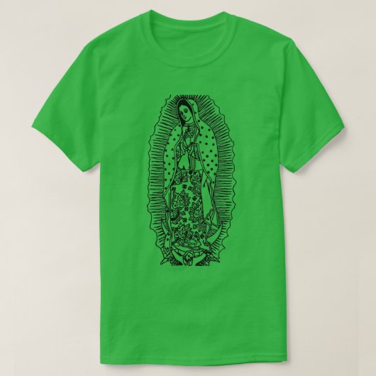 Virgen de Guadalupe Our Lady of Guadalupe Black an T-shirt (Design voorkant)