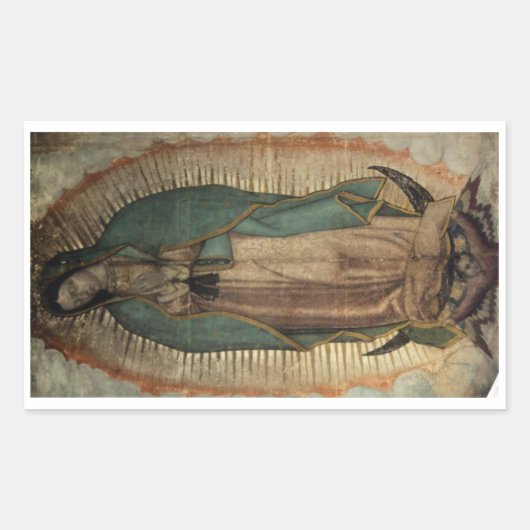 Virgen de Guadalupe Rechthoekige Sticker (Voorkant)