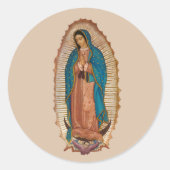 Virgen de Guadalupe Ronde Sticker (Voorkant)