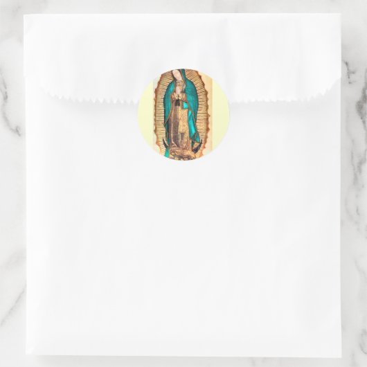 Virgen de Guadalupe Ronde Sticker (Tas)