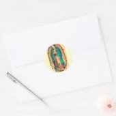 Virgen de Guadalupe Ronde Sticker (Envelop)