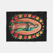 Virgen De Guadalupe Saint Mary Christian Religious Fleece Deken (Voorkant (Horizontaal))